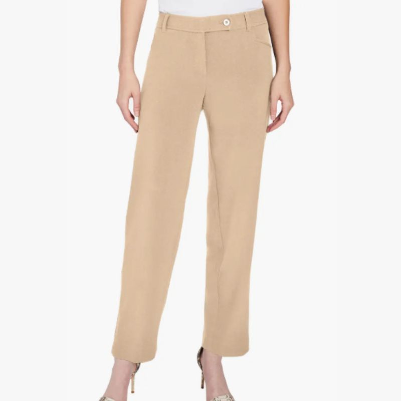 beige tailored trousers