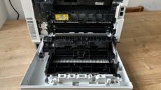 HP Color LaserJet Pro 3201dw during our printer test procedure