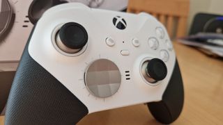 Xbox Elite Series 2 Core review image showing the white face of the controller