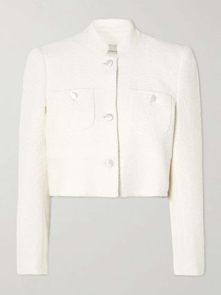 Raja Cropped Cotton-Tweed Jacket