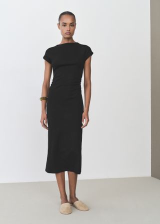 Midi-Dress With Draped Detail - Women | Mango United Kingdom