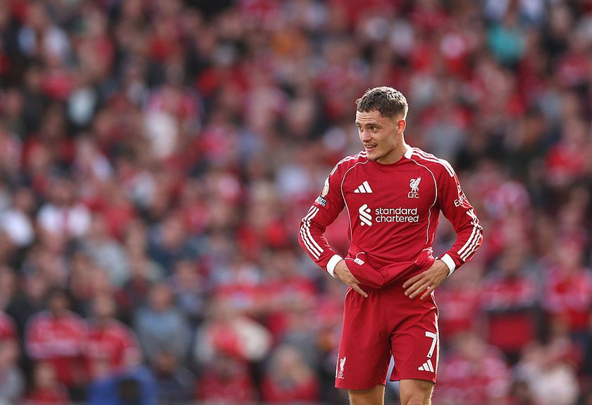 Florian Wirtz playing for Liverpool