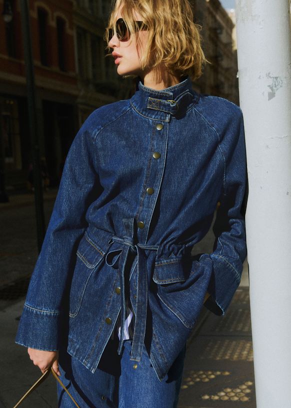 Manolia Jacket - Dark Blue Denim - Organic Cotton - Organic Textile - S&amp;eacute;zane