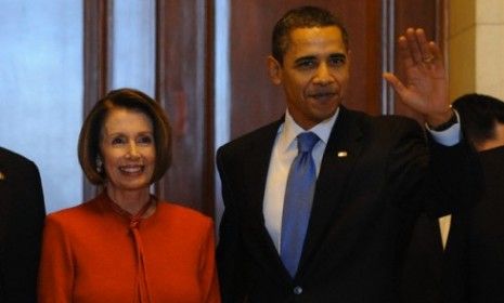 Obama and Pelosi.