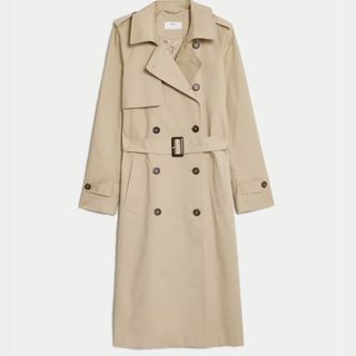 M&S Cotton Rich Trench Coat