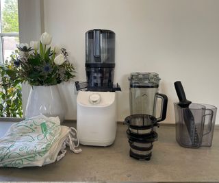 Nama C2 Blender and Juicer unboxed on the countertop