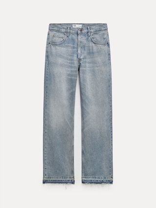 ZW Collection Straight-Leg Mid-Rise Jeans