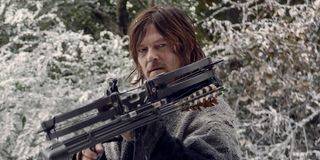 daryl in the snow on the walking dead