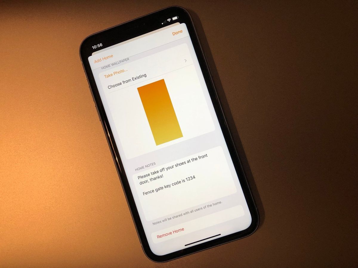 iOS Home app displayed on an iPhone XR 