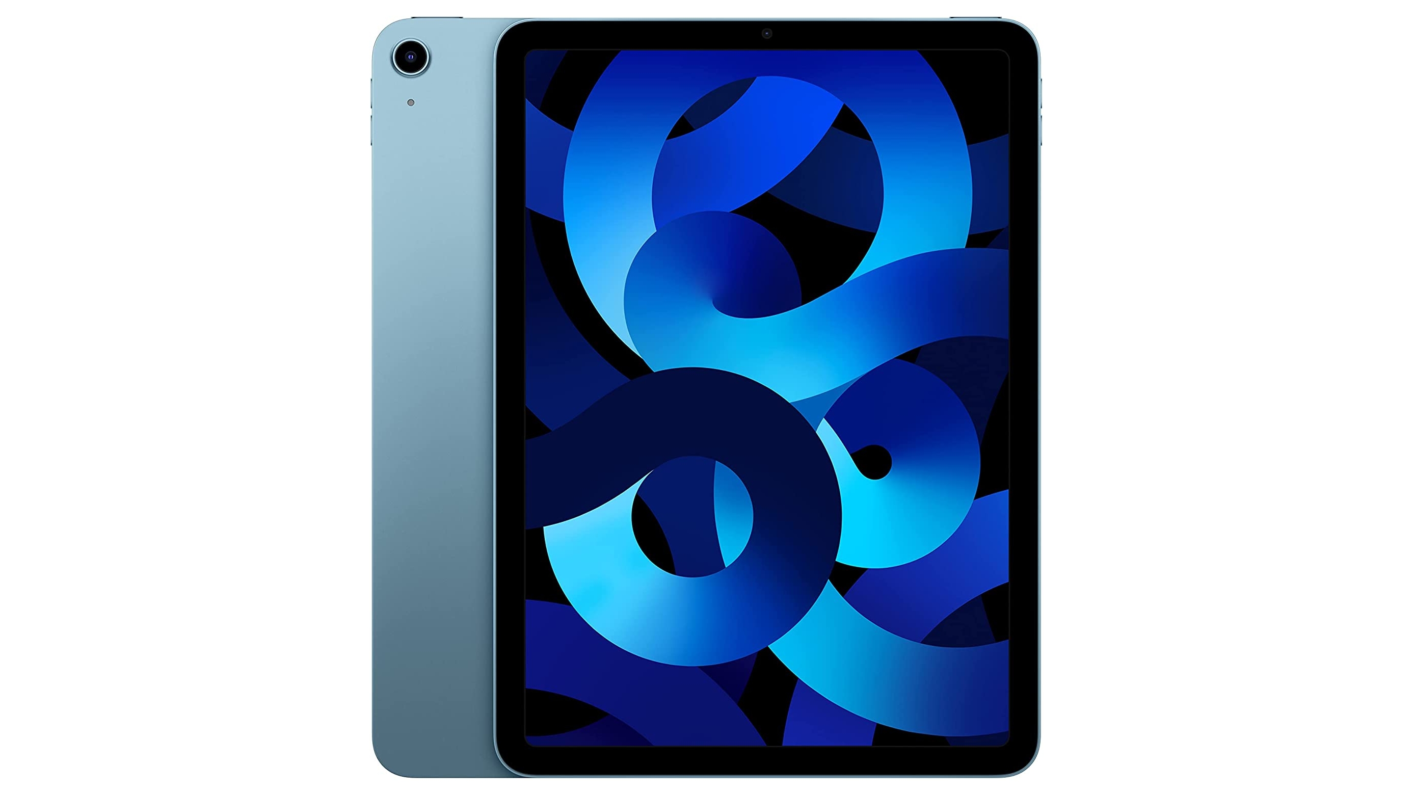 An iPad Air 2022 in blue