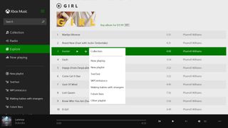 Adding Song to Xbox Music Playlist
