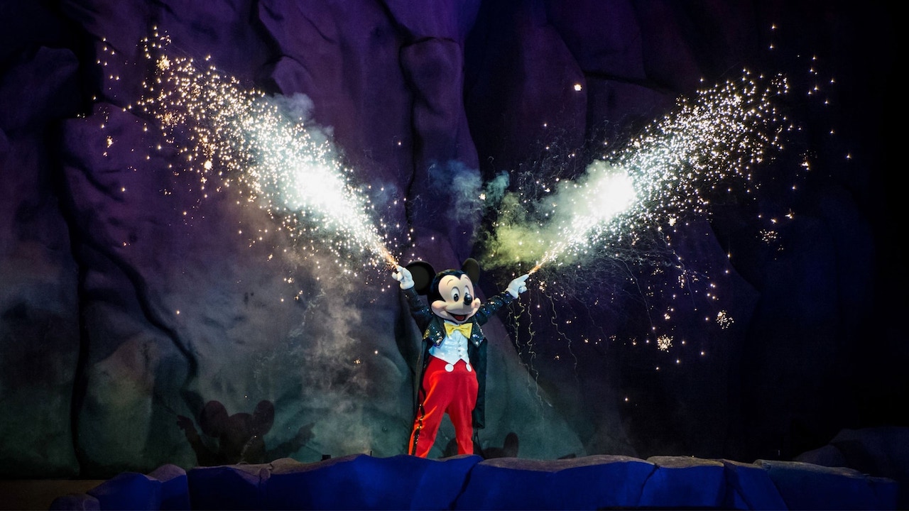 Mickey Mouse in a fantasy show at Disneyland