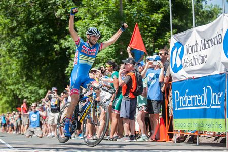Fabrizio VonNacher (KHS-Maxxis-JLVelo) wins the final stage in the North Star GP