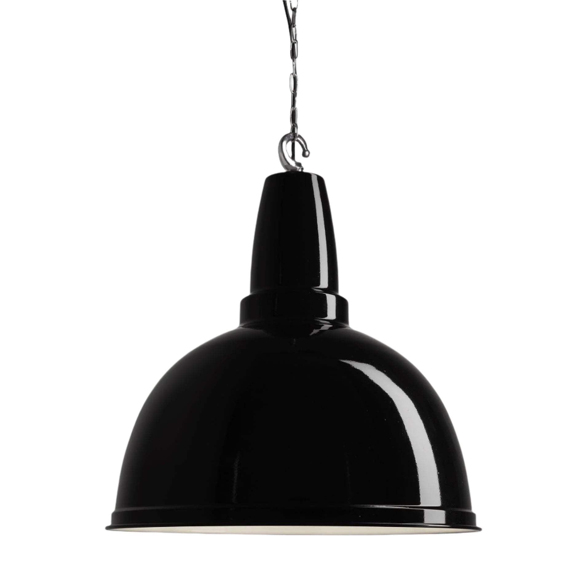 Retro Metal Pendant Light | Free Returns - Black - Industville