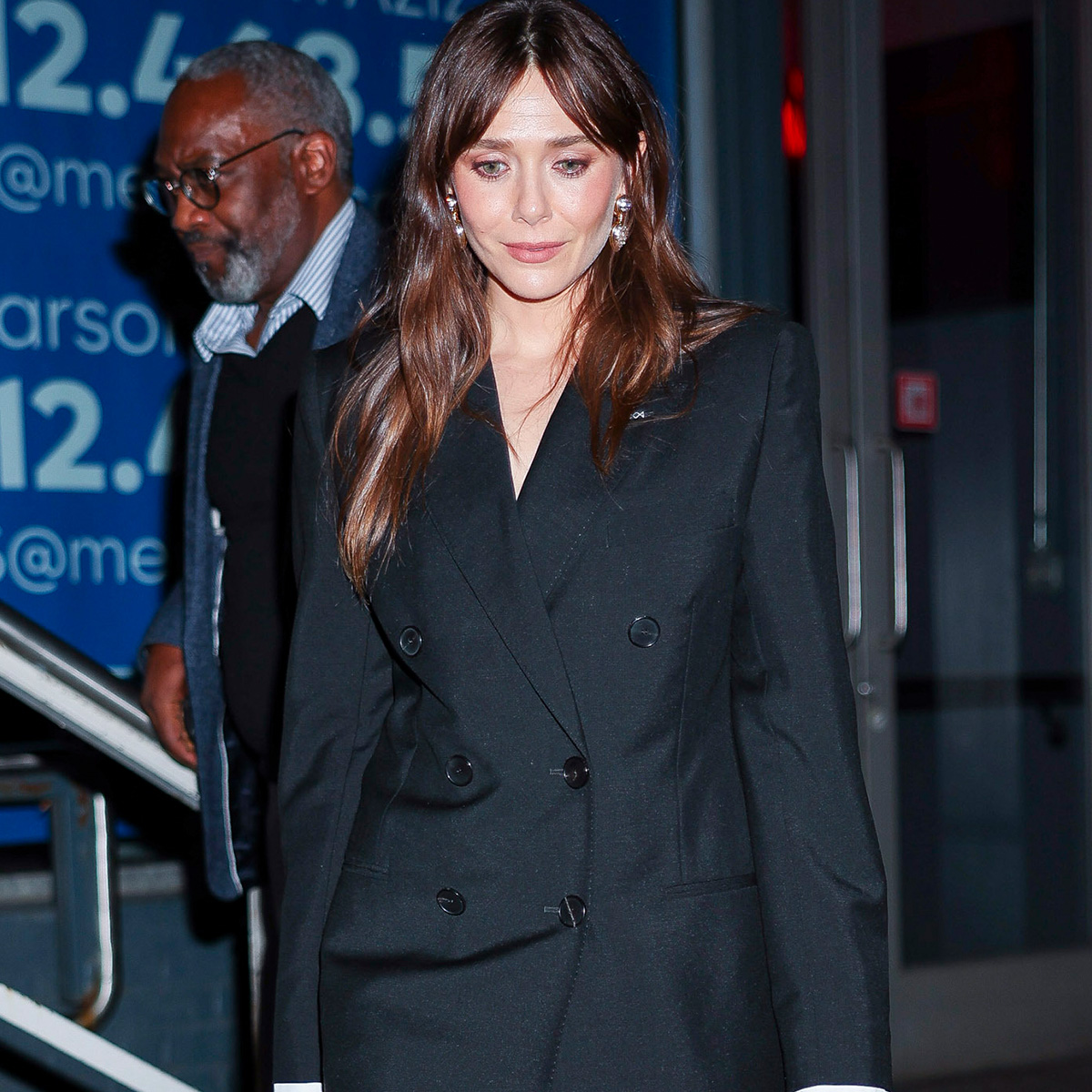 NEW YORK, NEW YORK - NOVEMBER 08: Elizabeth Olsen seen in East Village on November 08, 2025 in New York City. 