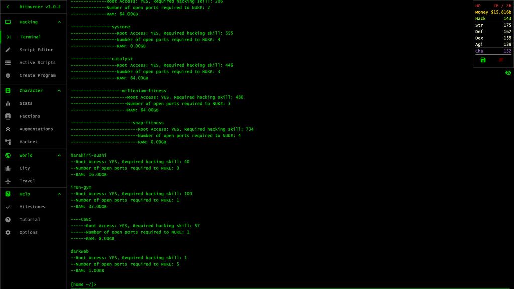 Bitburner is an idle game about hacking that teaches real JavaScript ...