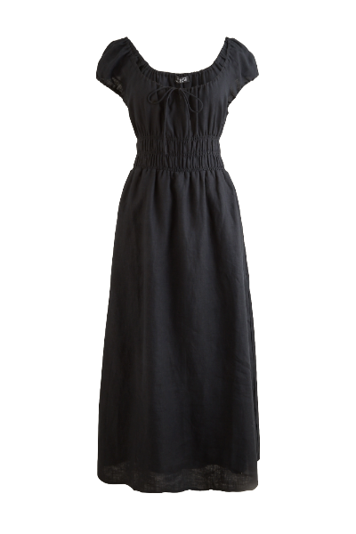 J.Crew, Cap-Sleeve Midi Dress in Linen (Was $178) 