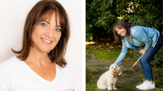 (L-R) Headshot of Katie Taylor, Katie with her dog