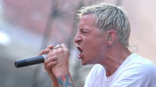 Chester Bennington onstage in 2003
