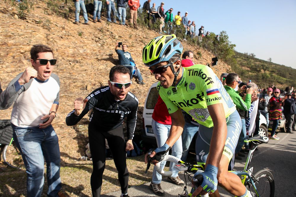 Alberto Contador on his way to winning Algarve's final stage