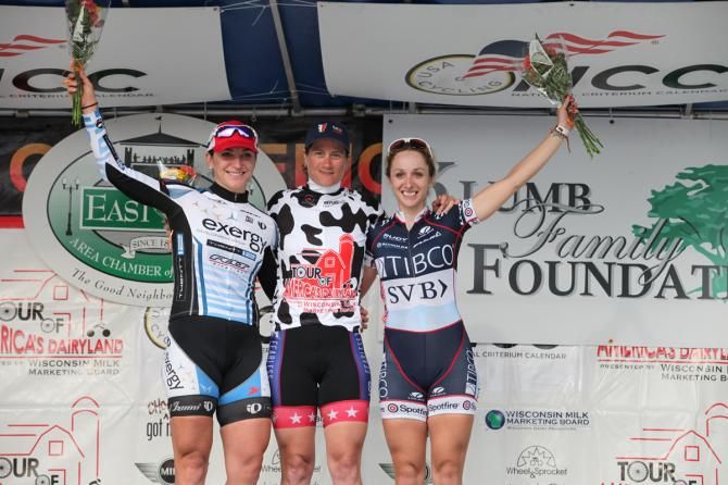 The women's podium
