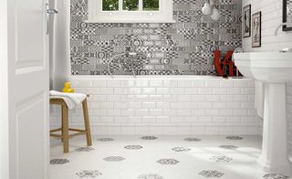 Tiles work well in the bathroom with underfloor heating