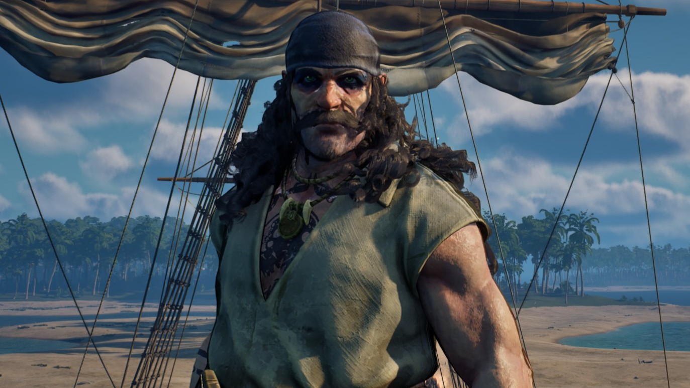 A pirate stares into the camera in Windrose