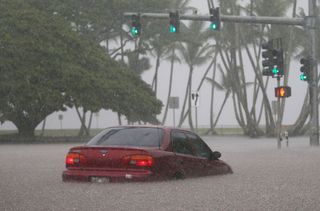 torrential rain