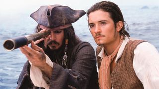 Johnny Depp and Orlando Bloom in "Pirates of the Caribbean: The Curse of the Black Pearl."