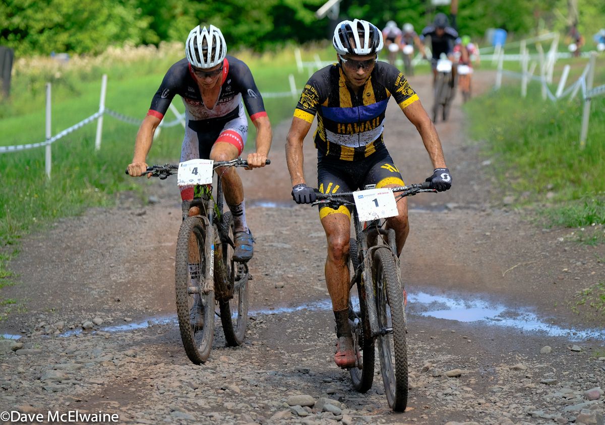 Eventual winner Martin Loo (Hawaii Express) from Estonia was riding in the third group duing the first lap.