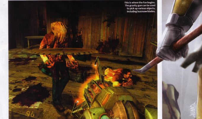 A clip from PC Gamer's Half-Life 2 magazine review.