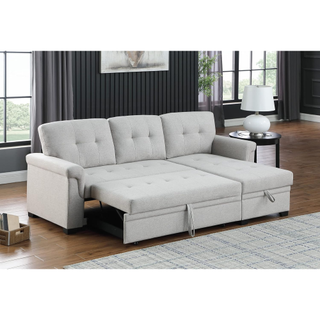 Grey sectional pull out couch