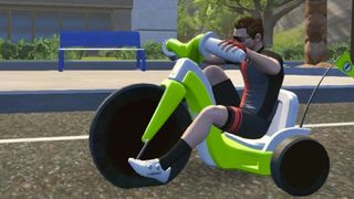 A tricycle rider in Zwift