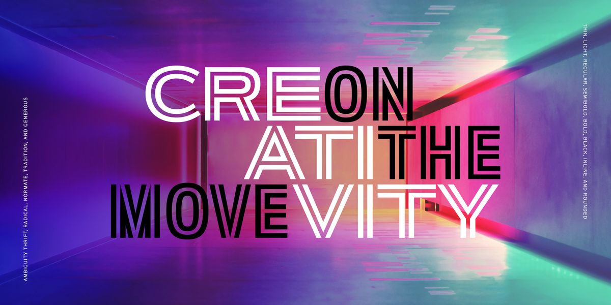 font created by Monotype - &#039;creativity on the move&#039;