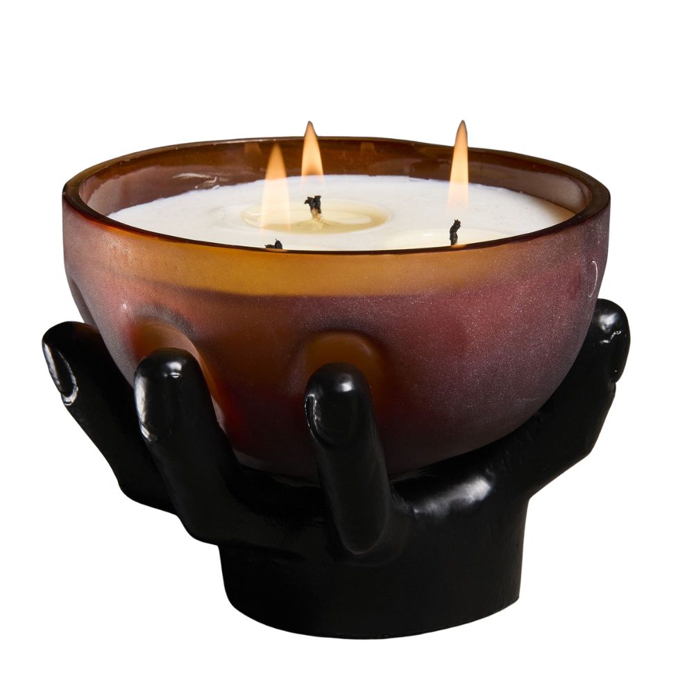 Spooky Hand Filled Glass Candles