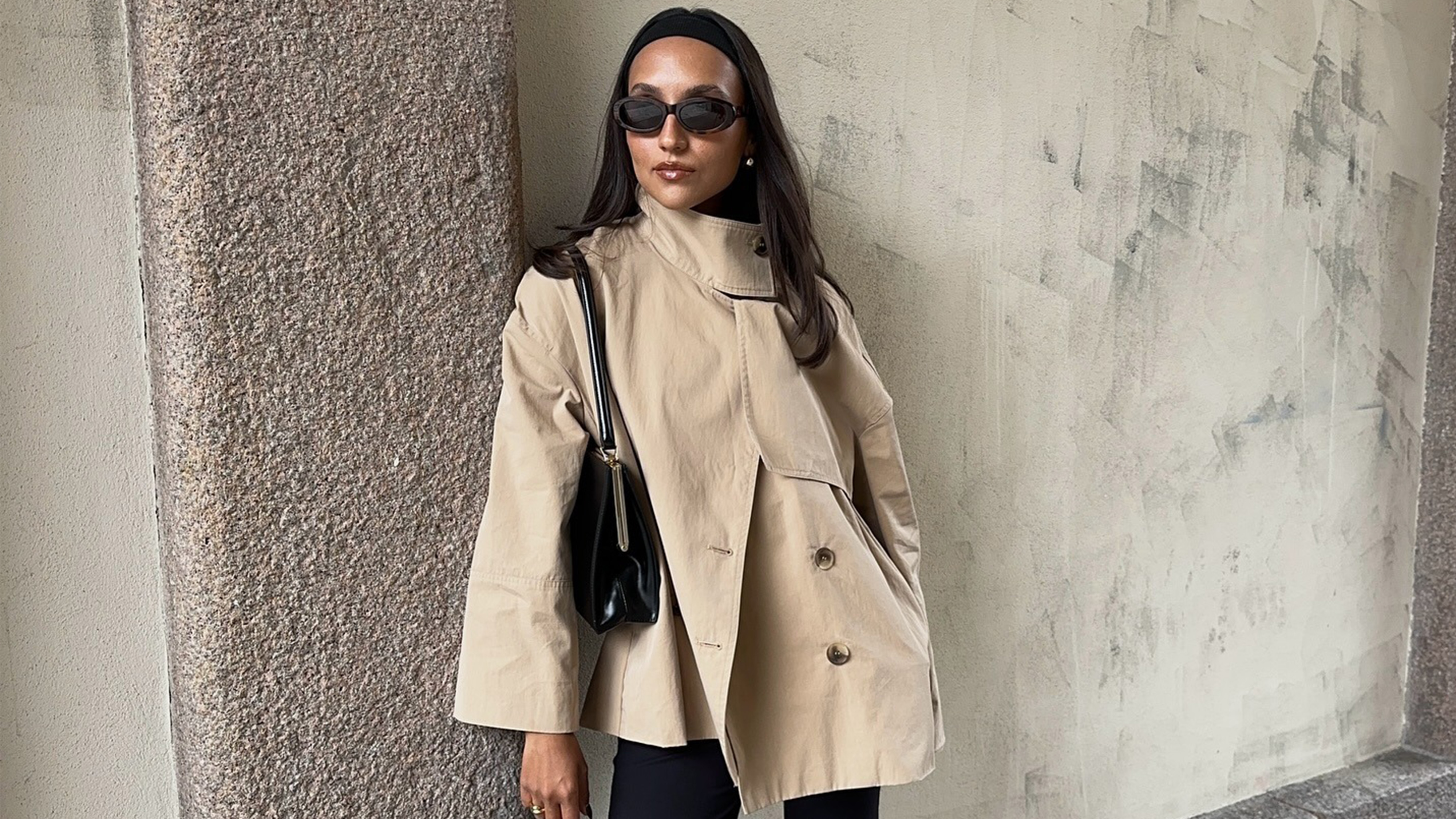 Ingrid Fagerli Edvinsen wearing a cropped trench coat.