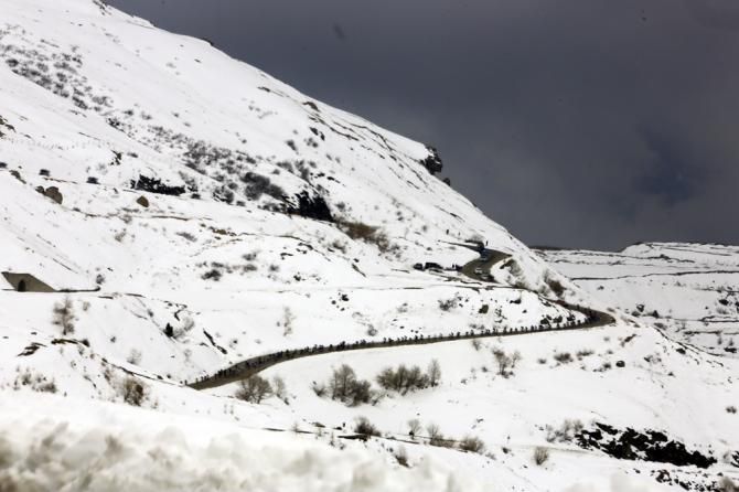 Snow capped climbs have featured heavily in this year's Giro d'Italia