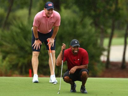 Woods And Manning Triumph Over Mickelson And Brady
