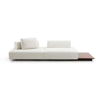 A dual-aspect modular floor sofa