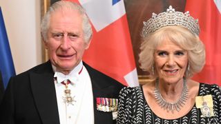 King Charles III and Camilla, Queen Consort attend a State Banquet
