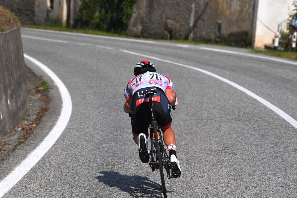 Jan Polanc descends during stage 12