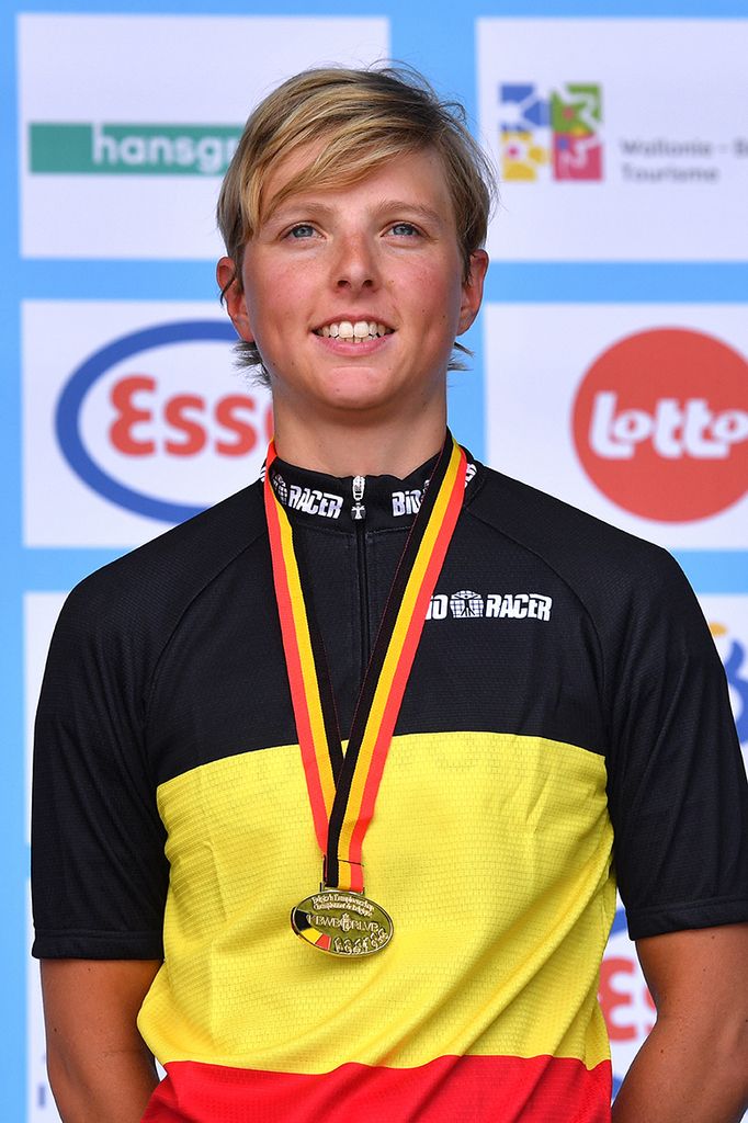 Kaat Hannes (Lensworld-Zannata) in the Belgian national jersey