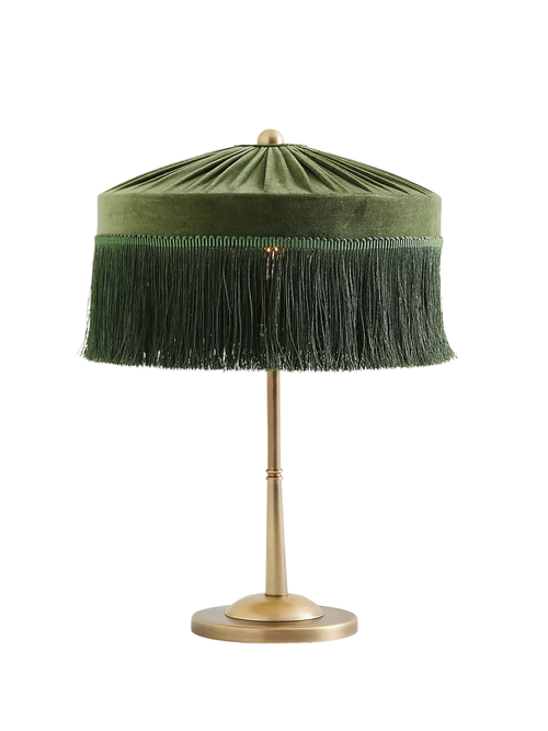Sinclair Fringe Velvet Table Lamp