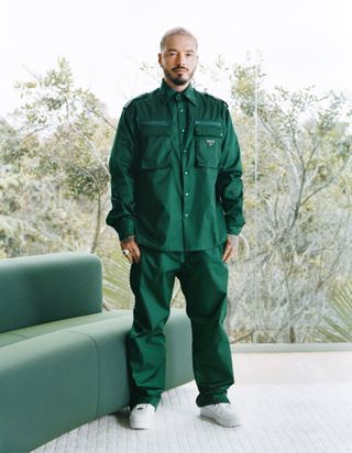 A military-style suit by Prada
