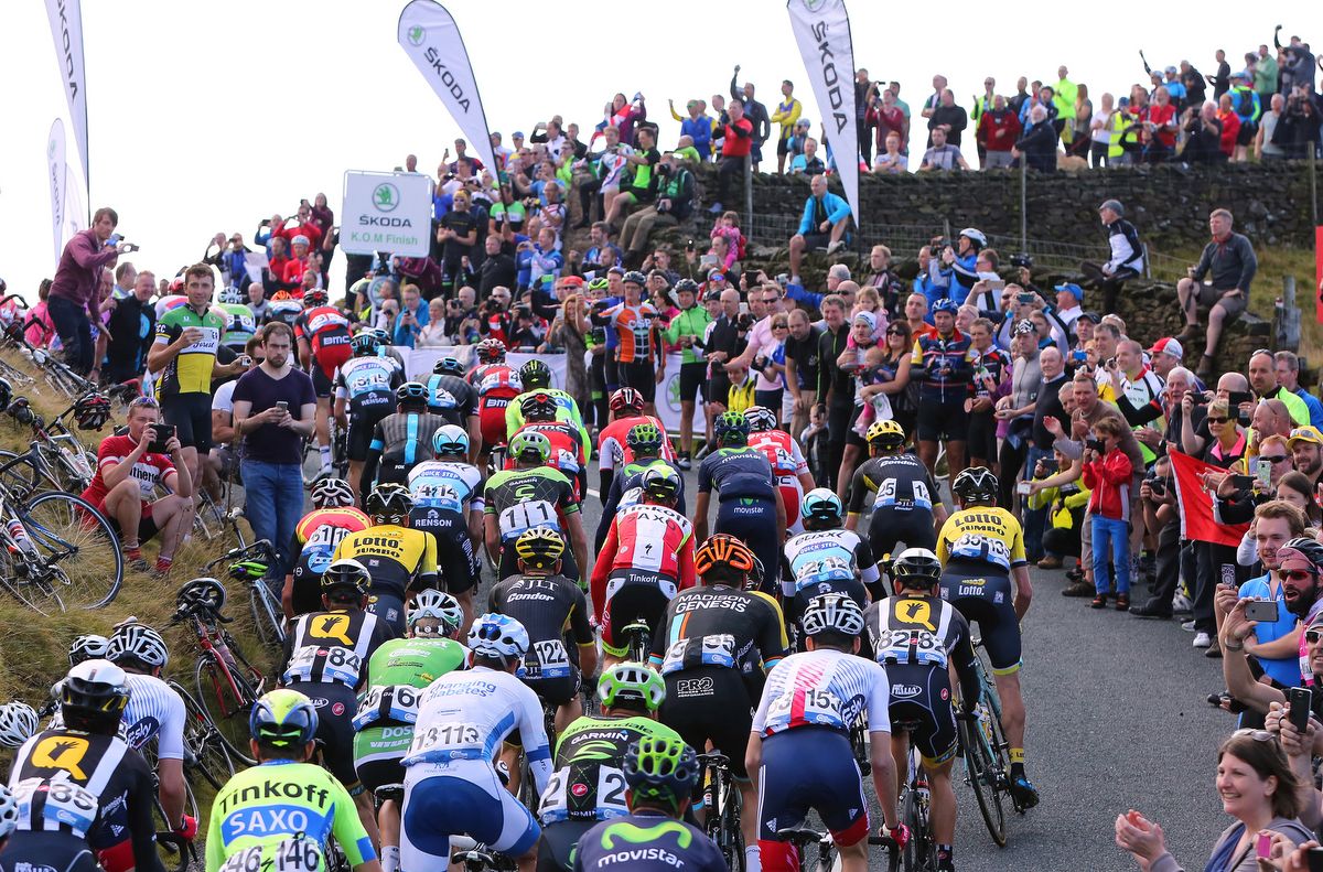 The British fans know how to support a bike race