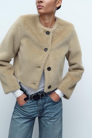 Short Faux Fur Jacket