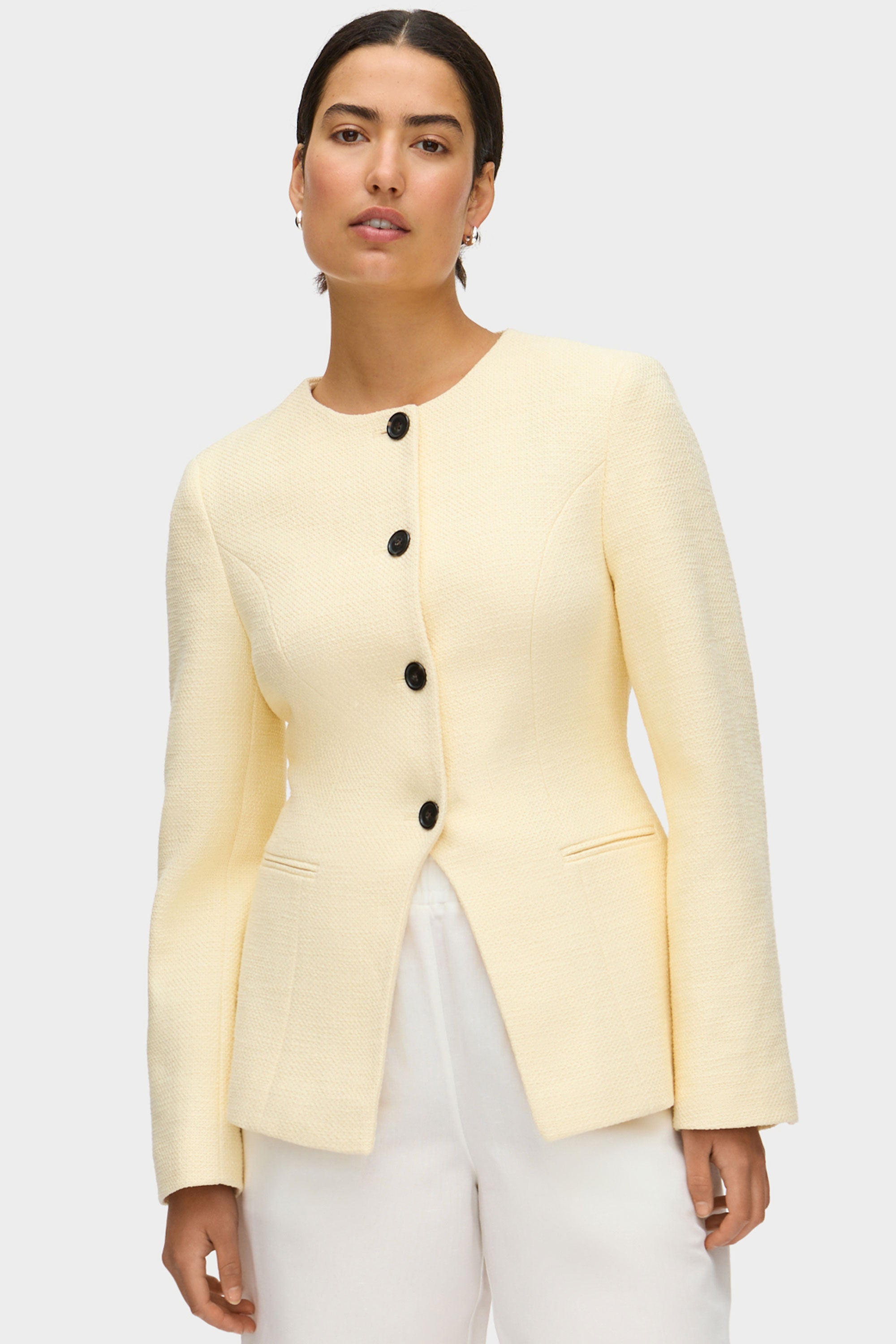 Daphne Waisted Boucle Blazer