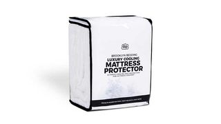 Best mattress protectors: image shows the Brooklyn Bedding mattress protector in white