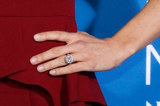 Jessica Biel, engagement ring detail, attends the 2017 NBCUniversal Upfront at Radio City Music Hall on May 15, 2017 in New York City.