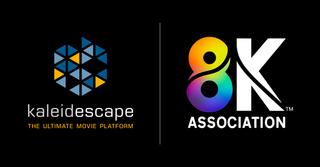 Kaleidescape and 8K Association logos